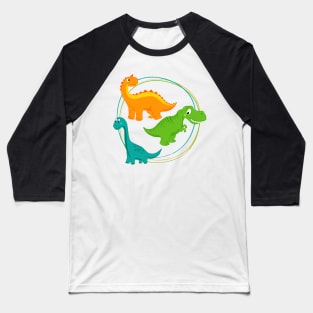 Cute dinosaurs dark Baseball T-Shirt